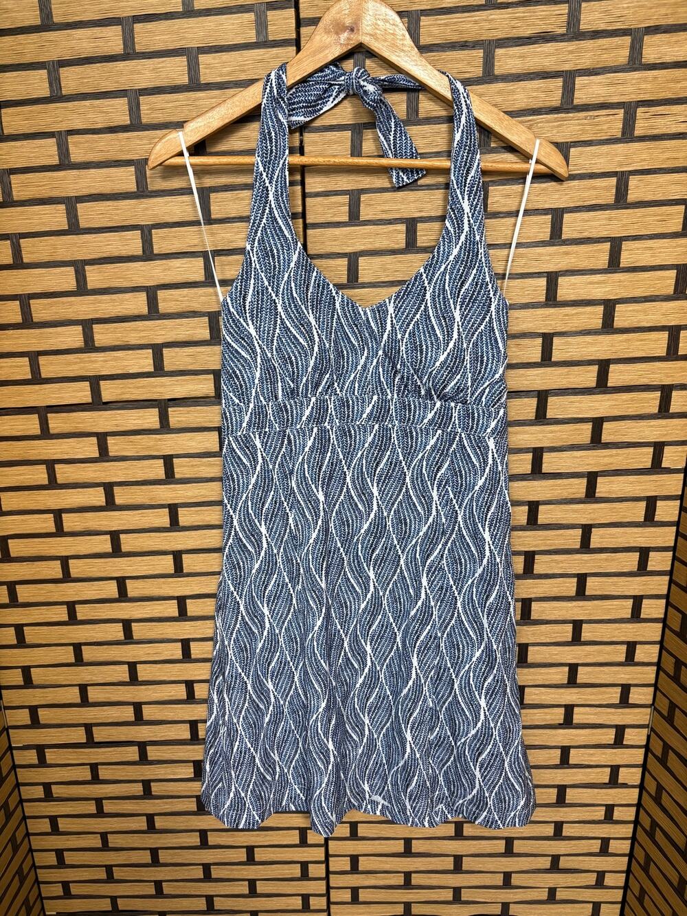 Krimson Klover‎ Blue And White Halter Dress Size XS